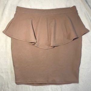 Peplum mini pencil skirt